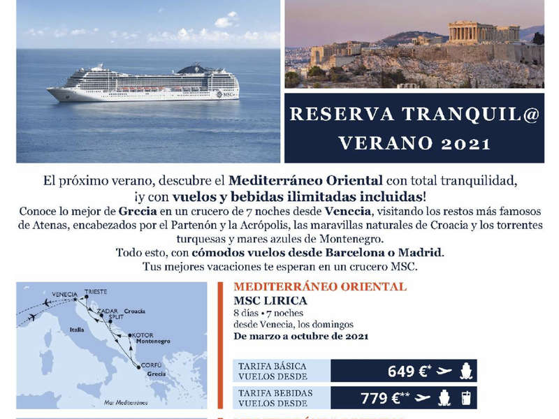 RESERVA TRANQUIL@ VERANO 2021